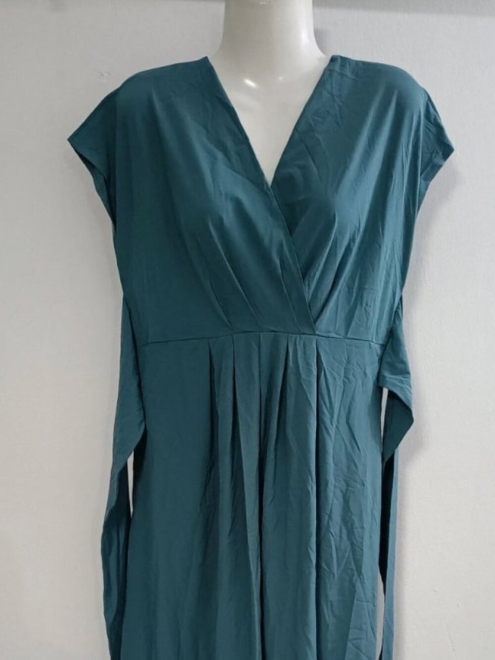 Teal Wrap Maxi Dress S